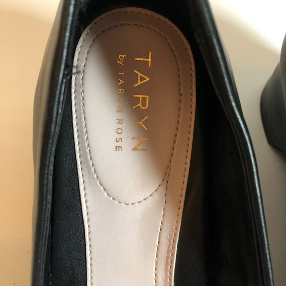 Taryn Womens Leather Round Toe wedge loafers 9.5-  closer to size 8.5 to 9m - Picture 4 of 7